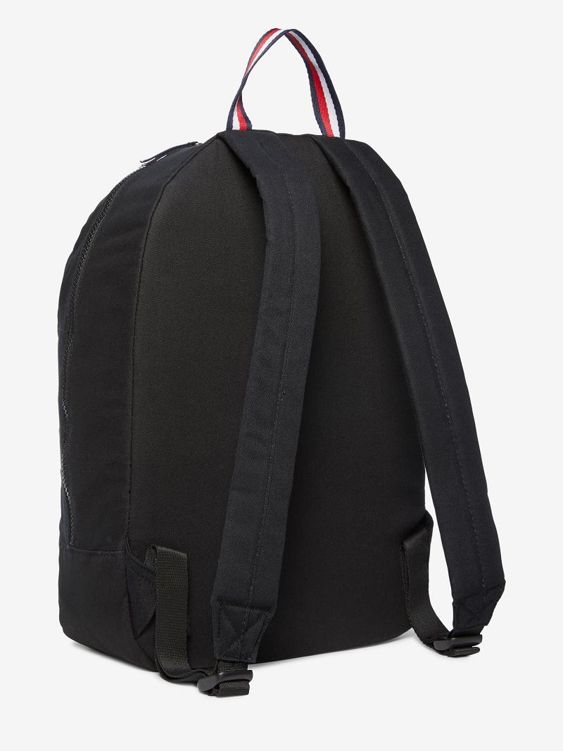 Férfi Tommy Hilfiger TH Solid Backpack Táska Fekete | HU 1494SGL